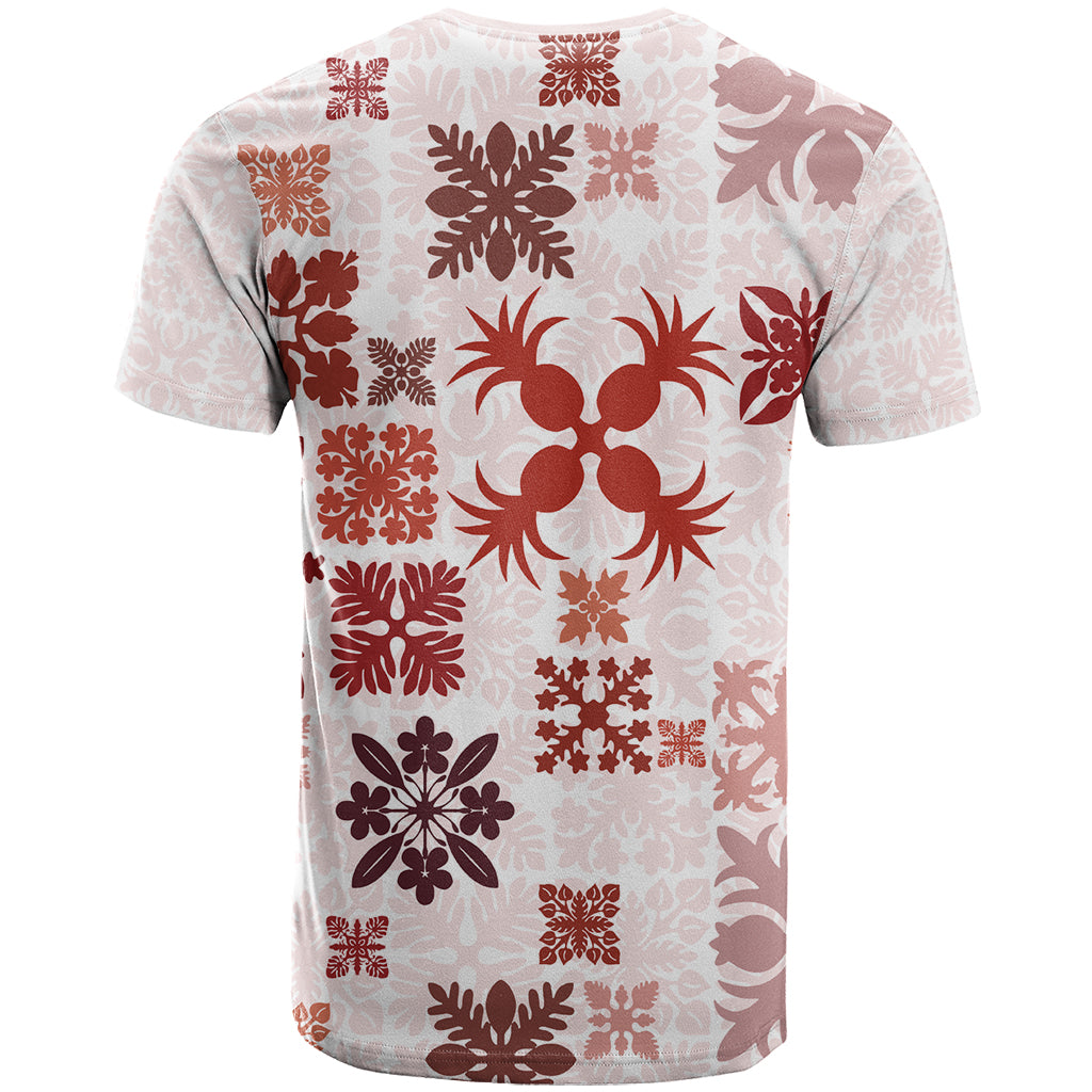 Vintage Hawaii T Shirt Hawaiian Quilt Kapa Mismatch Red - Wonder Print Shop