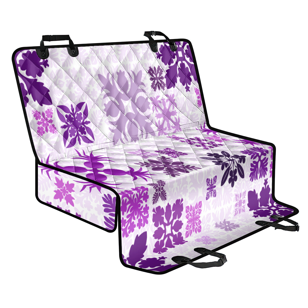 Vintage Hawaii Back Car Seat Cover Hawaiian Quilt Kapa Mismatch Purple LT7 - Wonder Print Shop