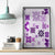 Vintage Hawaii Canvas Wall Art Hawaiian Quilt Kapa Mismatch Purple LT7 - Wonder Print Shop