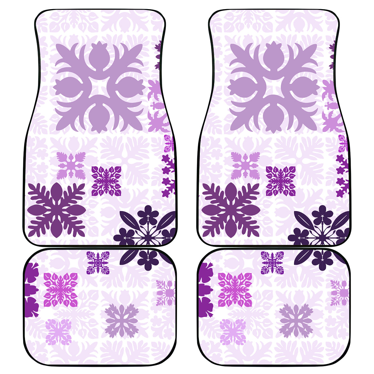 Vintage Hawaii Car Mats Hawaiian Quilt Kapa Mismatch Purple LT7 - Wonder Print Shop