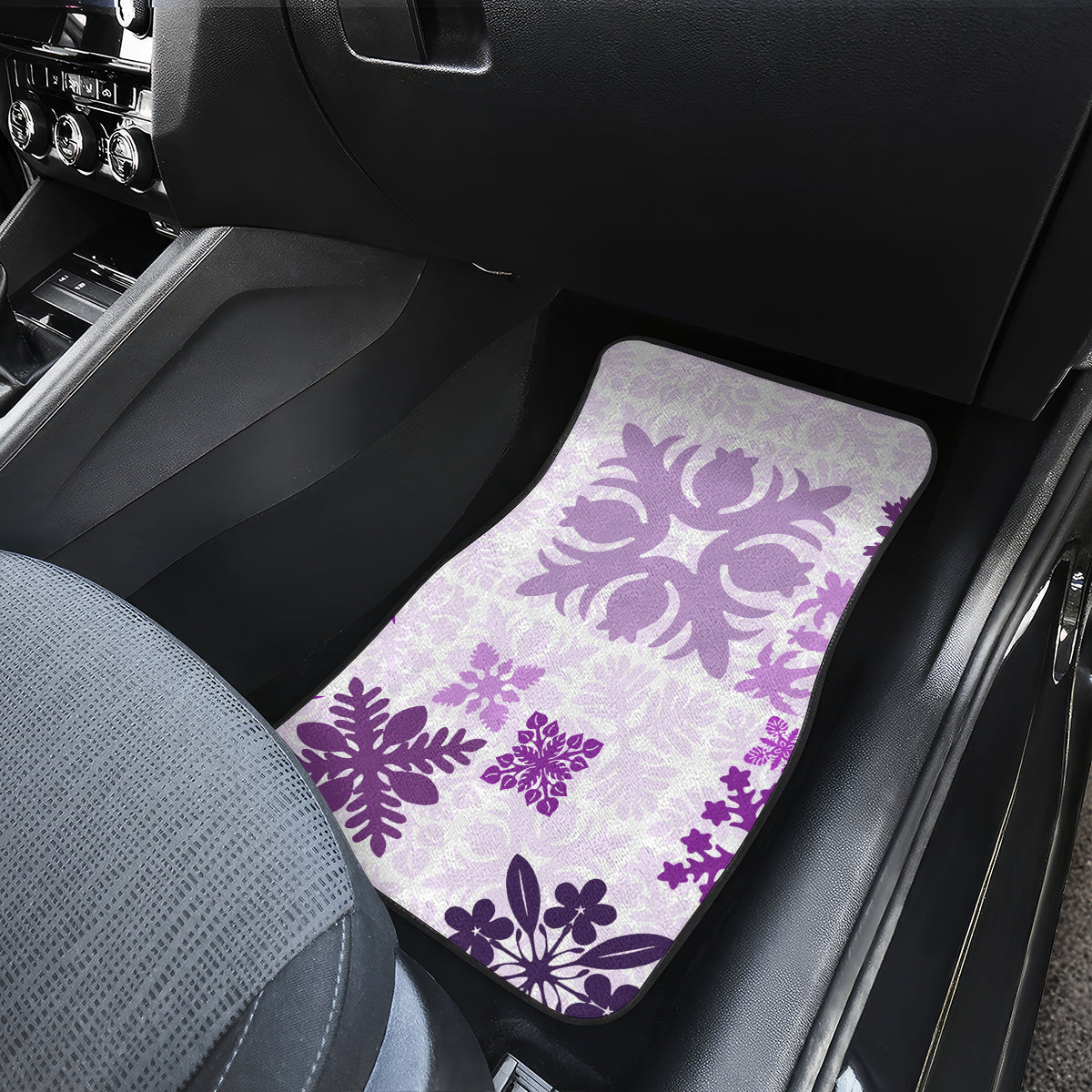 Vintage Hawaii Car Mats Hawaiian Quilt Kapa Mismatch Purple LT7 - Wonder Print Shop