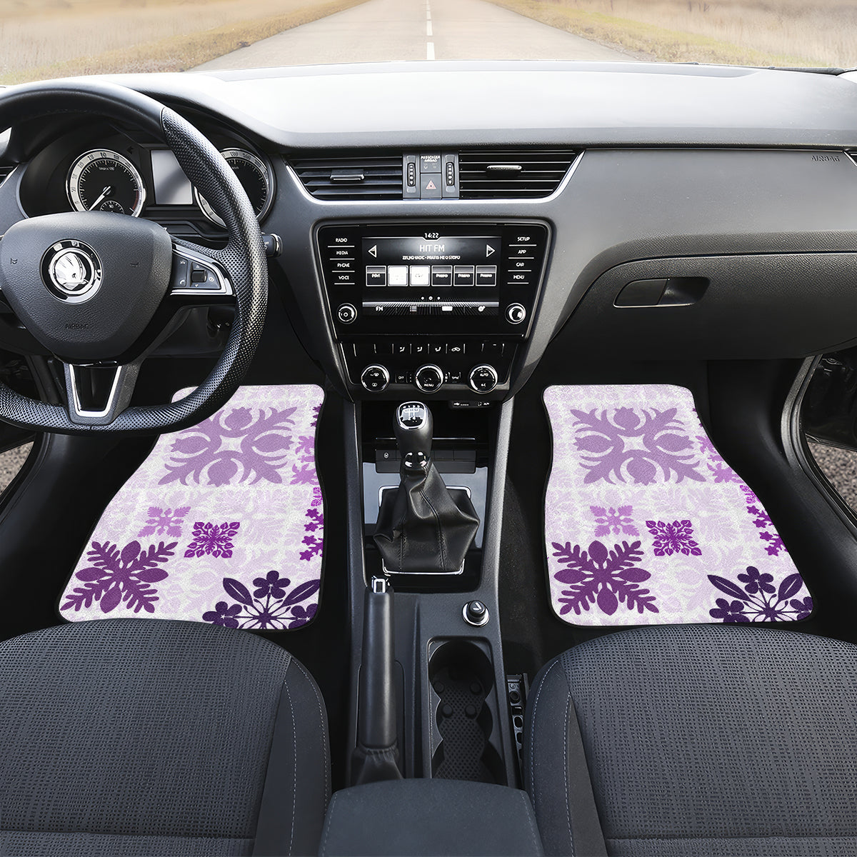 Vintage Hawaii Car Mats Hawaiian Quilt Kapa Mismatch Purple LT7 - Wonder Print Shop