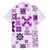 Vintage Hawaii Family Matching Summer Maxi Dress and Hawaiian Shirt Hawaiian Quilt Kapa Mismatch Purple - Wonder Print Shop