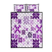 Vintage Hawaii Quilt Bed Set Hawaiian Quilt Kapa Mismatch Purple - Wonder Print Shop
