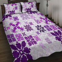 Vintage Hawaii Quilt Bed Set Hawaiian Quilt Kapa Mismatch Purple - Wonder Print Shop