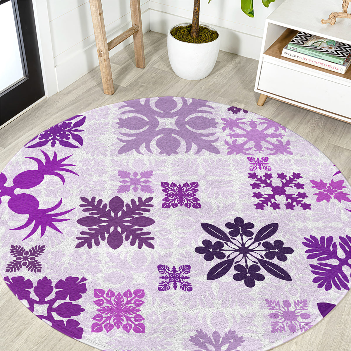 vintage-hawaii-round-carpet-hawaiian-quilt-kapa-mismatch-purple