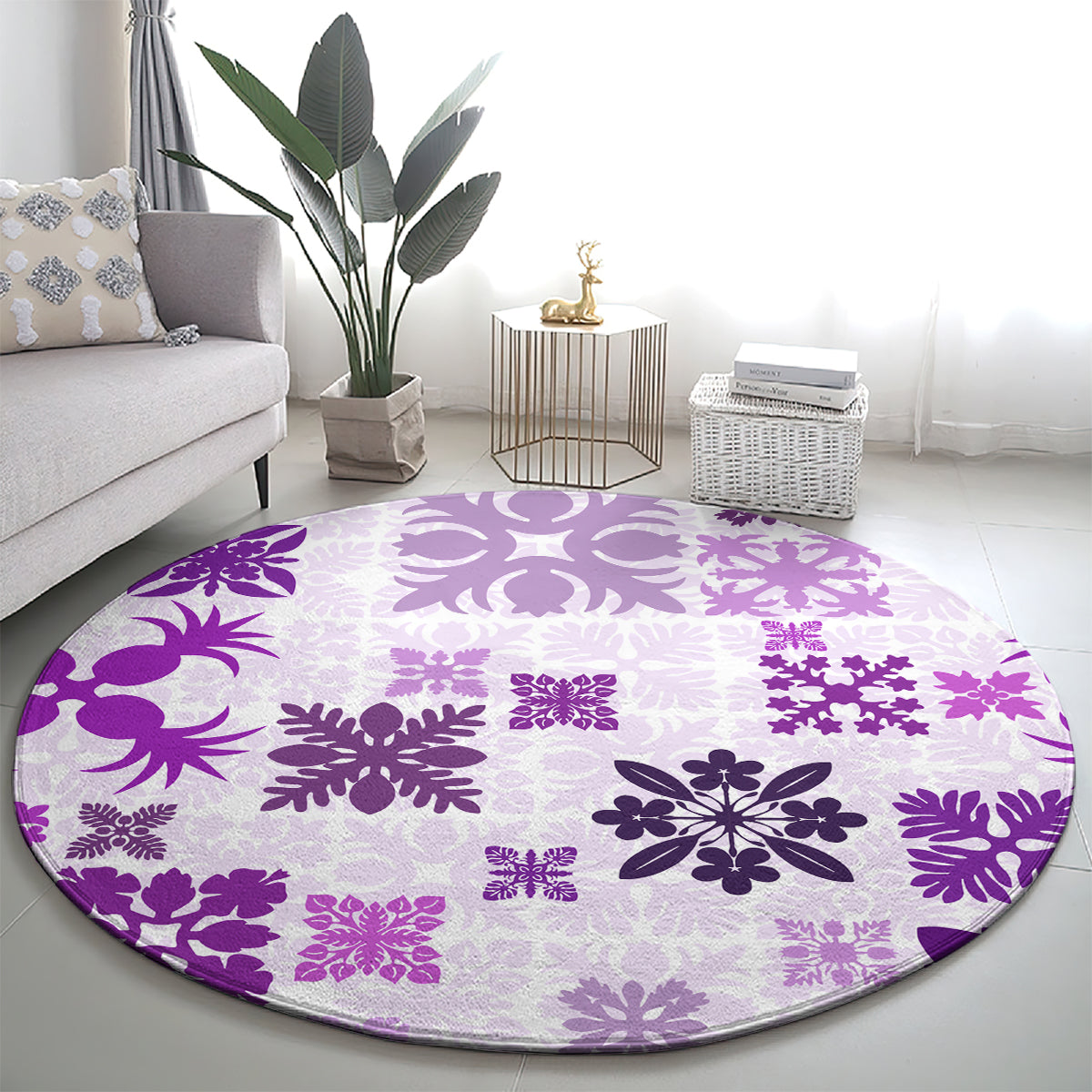 vintage-hawaii-round-carpet-hawaiian-quilt-kapa-mismatch-purple