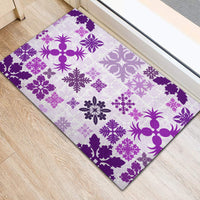 Vintage Hawaii Rubber Doormat Hawaiian Quilt Kapa Mismatch Purple - Wonder Print Shop