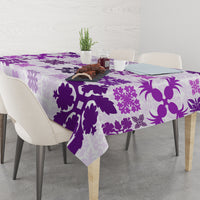 Vintage Hawaii Tablecloth Hawaiian Quilt Kapa Mismatch Purple - Wonder Print Shop