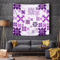 Vintage Hawaii Tapestry Hawaiian Quilt Kapa Mismatch Purple - Wonder Print Shop