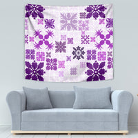Vintage Hawaii Tapestry Hawaiian Quilt Kapa Mismatch Purple - Wonder Print Shop