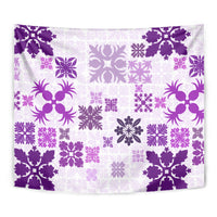 Vintage Hawaii Tapestry Hawaiian Quilt Kapa Mismatch Purple - Wonder Print Shop