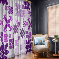 Vintage Hawaii Window Curtain Hawaiian Quilt Kapa Mismatch Purple - Wonder Print Shop