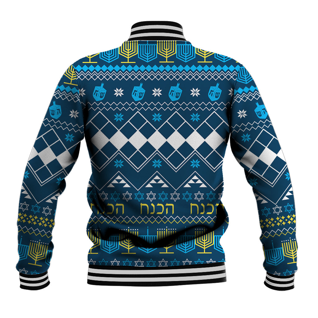Happy Hanukkah Baseball Jacket Love and Lights Menorah LT7 - Wonder Print Shop