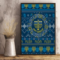 Happy Hanukkah Canvas Wall Art Love and Lights Menorah LT7 - Wonder Print Shop