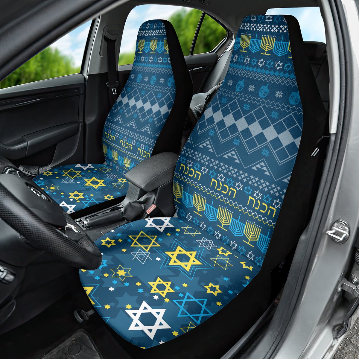 Happy Hanukkah Car Seat Cover Love and Lights Menorah LT7 - Wonder Print Shop