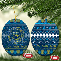 Happy Hanukkah Ceramic Ornament Love and Lights Menorah LT7 - Wonder Print Shop