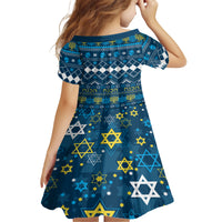 Happy Hanukkah Family Matching Long Sleeve Bodycon Dress and Hawaiian Shirt Love and Lights Menorah LT7 - Wonder Print Shop