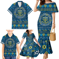 Happy Hanukkah Family Matching Mermaid Dress and Hawaiian Shirt Love and Lights Menorah LT7 - Wonder Print Shop