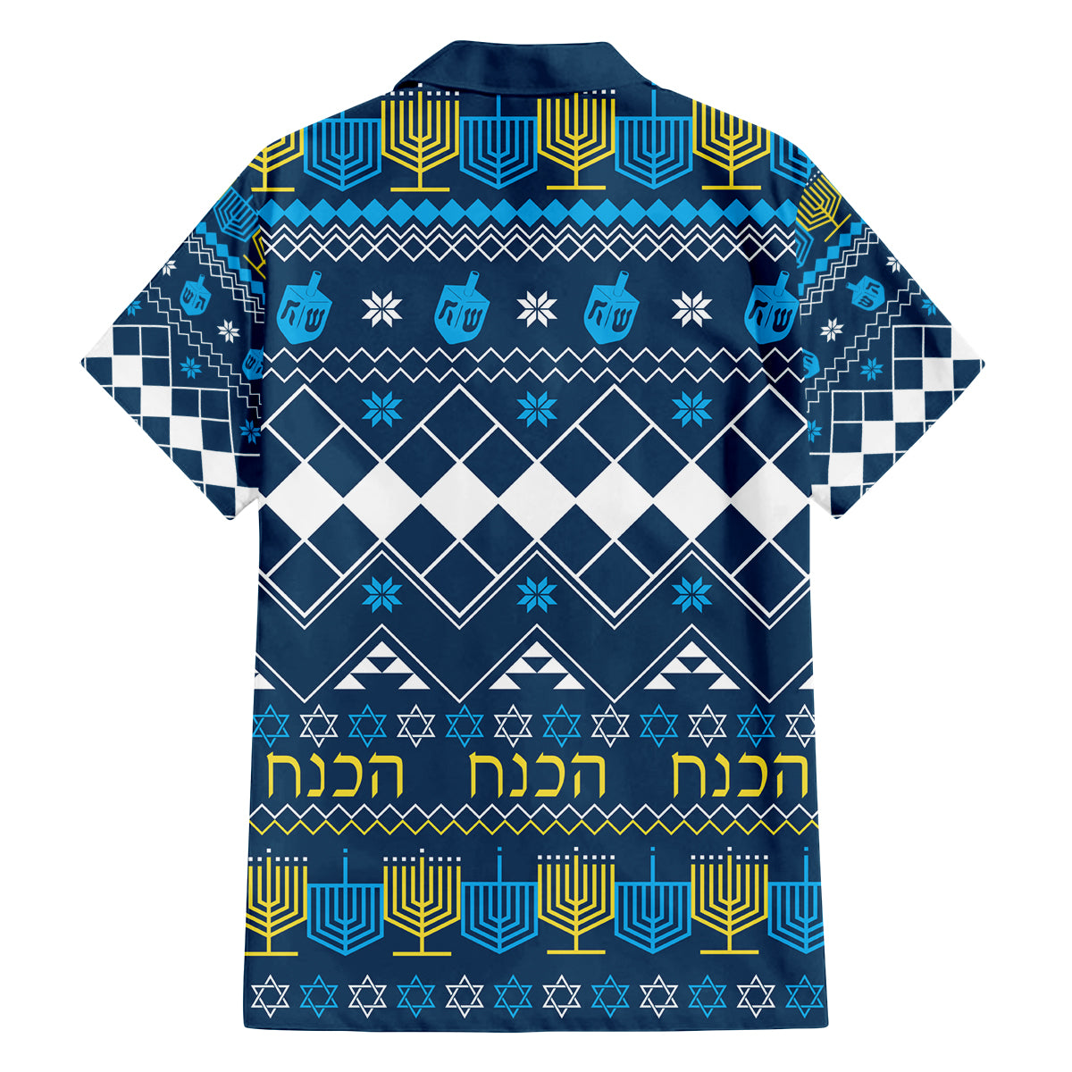 Happy Hanukkah Family Matching Off Shoulder Long Sleeve Dress and Hawaiian Shirt Love and Lights Menorah - Wonder Print Shop
