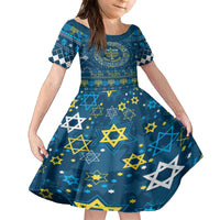Happy Hanukkah Family Matching Off Shoulder Maxi Dress and Hawaiian Shirt Love and Lights Menorah LT7 - Wonder Print Shop