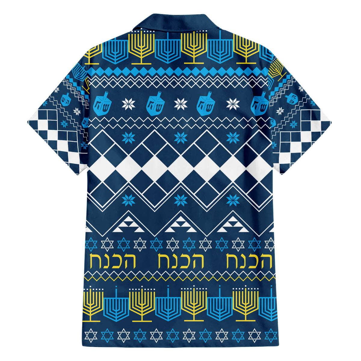 Happy Hanukkah Family Matching Short Sleeve Bodycon Dress and Hawaiian Shirt Love and Lights Menorah - Wonder Print Shop