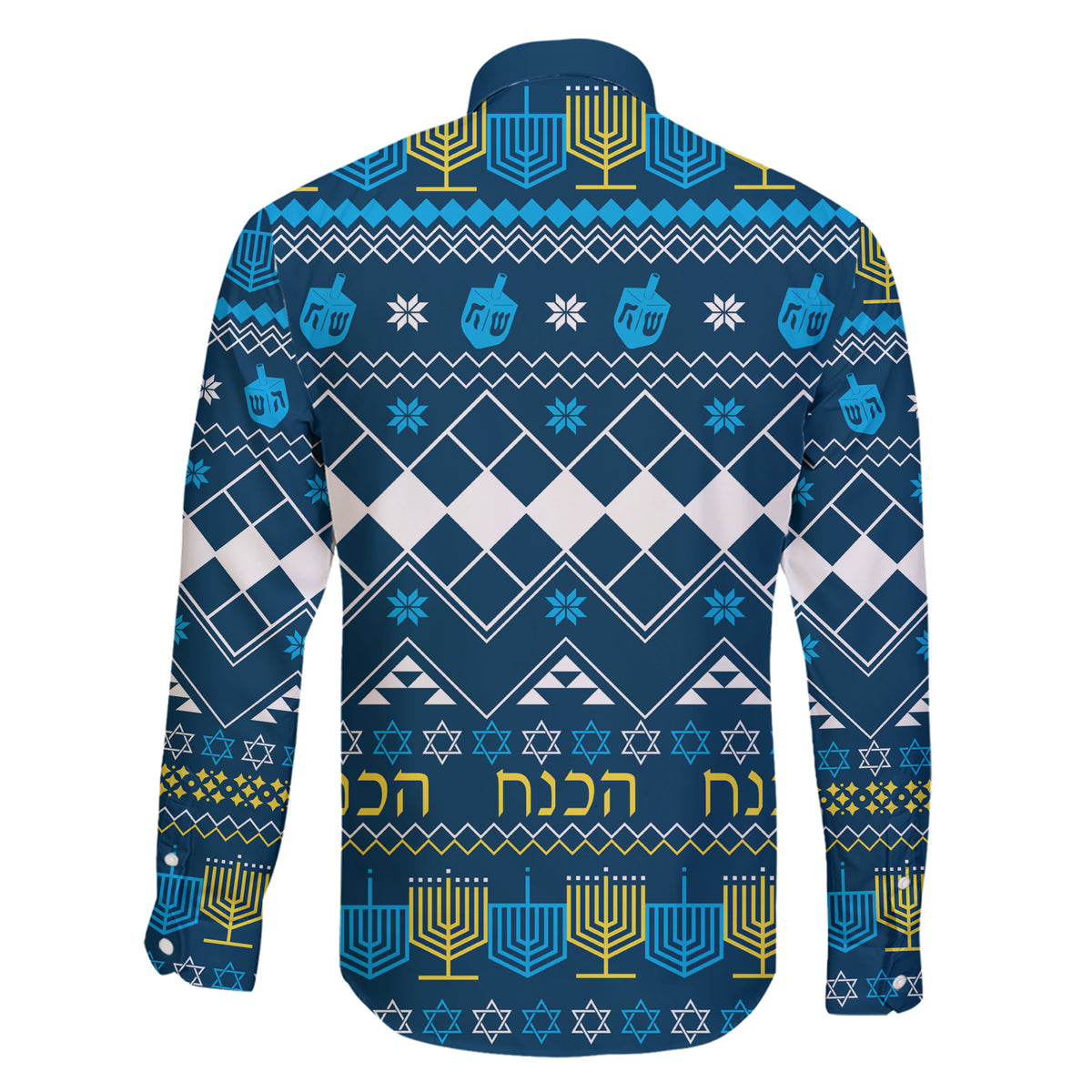 Happy Hanukkah Family Matching Short Sleeve Bodycon Dress and Hawaiian Shirt Love and Lights Menorah - Wonder Print Shop