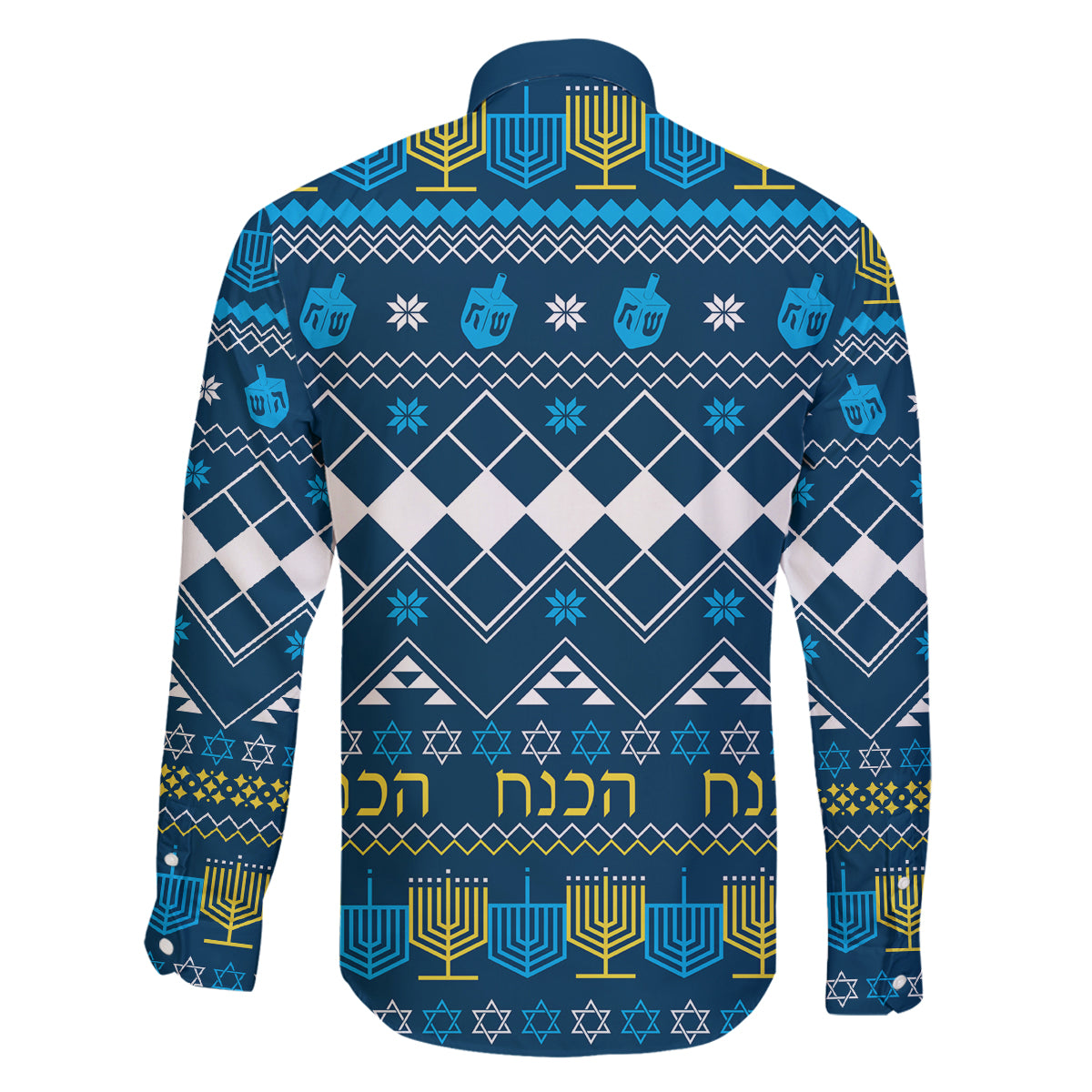 Happy Hanukkah Family Matching Tank Maxi Dress and Hawaiian Shirt Love and Lights Menorah - Wonder Print Shop