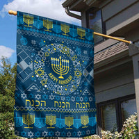Happy Hanukkah Garden Flag Love and Lights Menorah - Wonder Print Shop