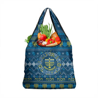 Happy Hanukkah Grocery Bag Love and Lights Menorah