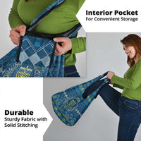 Happy Hanukkah Grocery Bag Love and Lights Menorah