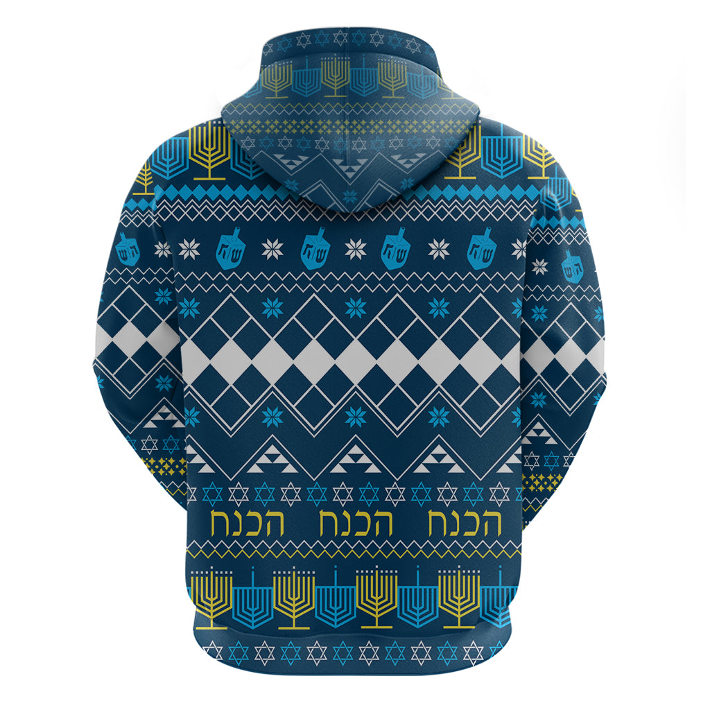 Happy Hanukkah Hoodie Love and Lights Menorah - Wonder Print Shop