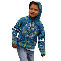 Happy Hanukkah Kid Hoodie Love and Lights Menorah - Wonder Print Shop