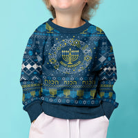 Happy Hanukkah Kid Ugly Christmas Sweater Love and Lights Menorah - Wonder Print Shop