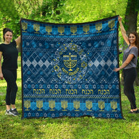 Happy Hanukkah Quilt Love and Lights Menorah - Wonder Print Shop