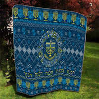Happy Hanukkah Quilt Love and Lights Menorah - Wonder Print Shop