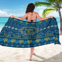 Happy Hanukkah Sarong Love and Lights Menorah - Wonder Print Shop