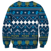 Happy Hanukkah Sweatshirt Love and Lights Menorah - Wonder Print Shop