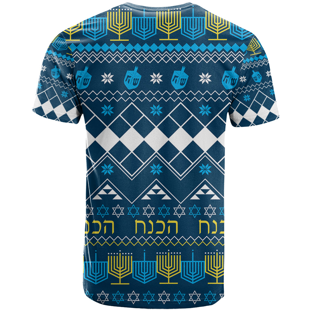 Happy Hanukkah T Shirt Love and Lights Menorah - Wonder Print Shop