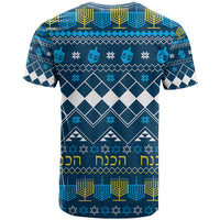 Happy Hanukkah T Shirt Love and Lights Menorah - Wonder Print Shop