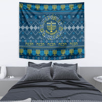 Happy Hanukkah Tapestry Love and Lights Menorah - Wonder Print Shop
