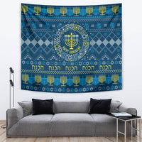Happy Hanukkah Tapestry Love and Lights Menorah - Wonder Print Shop