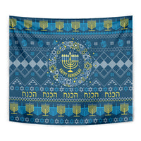 Happy Hanukkah Tapestry Love and Lights Menorah - Wonder Print Shop