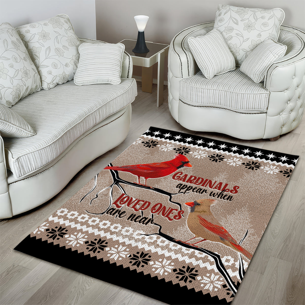 Christmas Cardinal Birds Area Rug Cardinals Appear When Loved Ones Are Near LT7 - Wonder Print Shop
