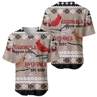 Christmas Cardinal Birds Baseball Jersey Cardinals Appear When Loved Ones Are Near LT7 - Wonder Print Shop