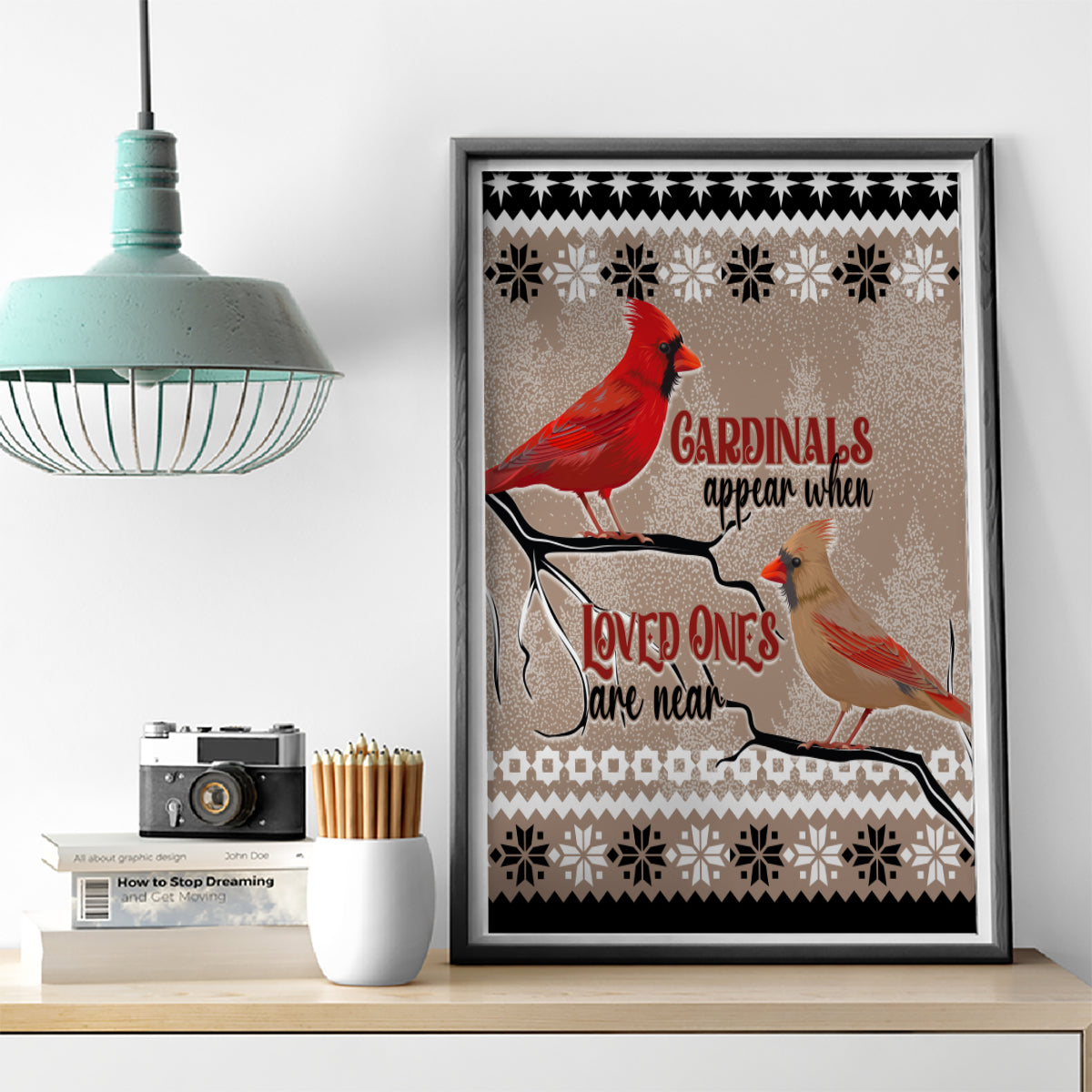 Christmas Cardinal Birds Canvas Wall Art Cardinals Appear When Loved Ones Are Near LT7 - Wonder Print Shop