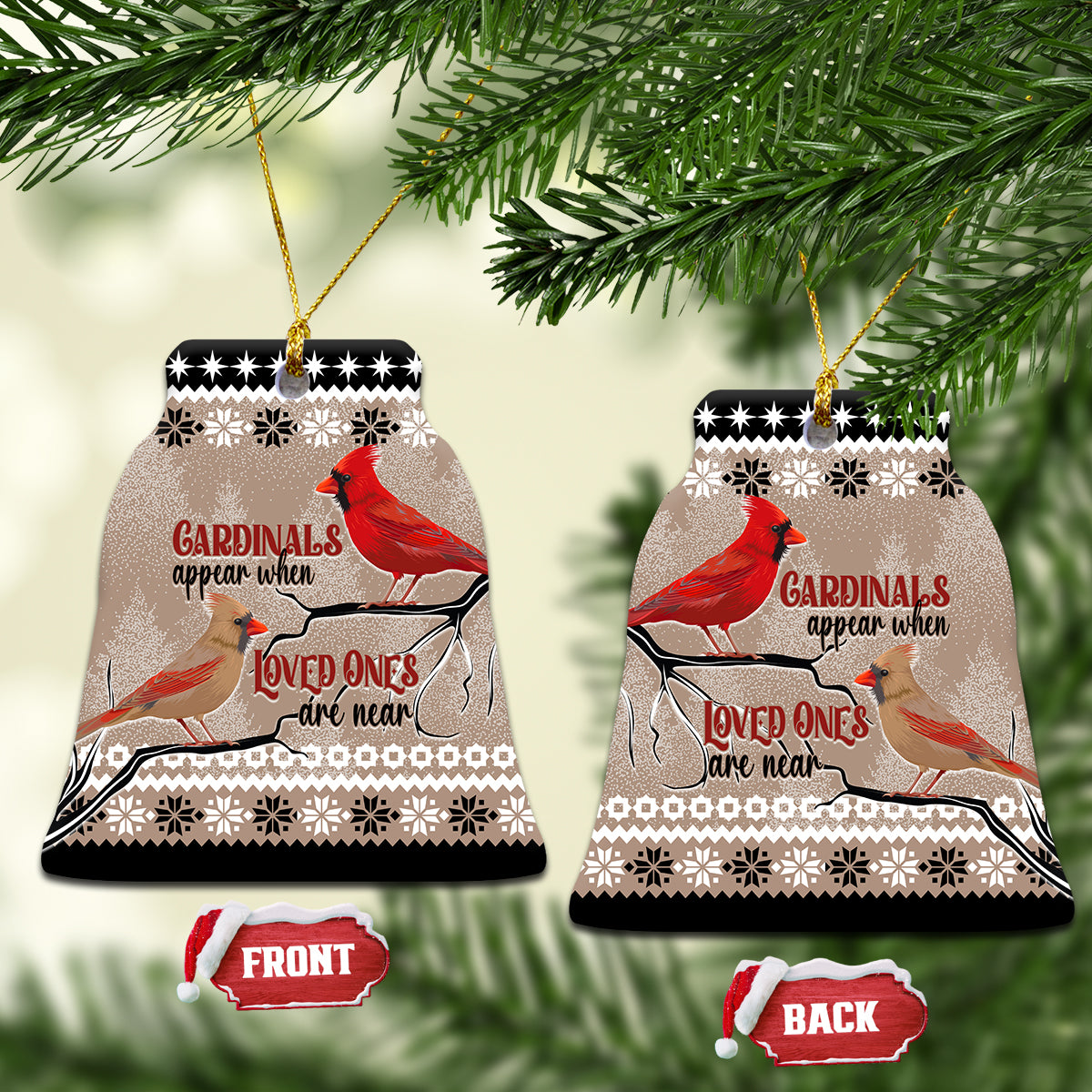 Christmas Cardinal Birds Ceramic Ornament Cardinals Appear When Loved Ones Are Near LT7 - Wonder Print Shop