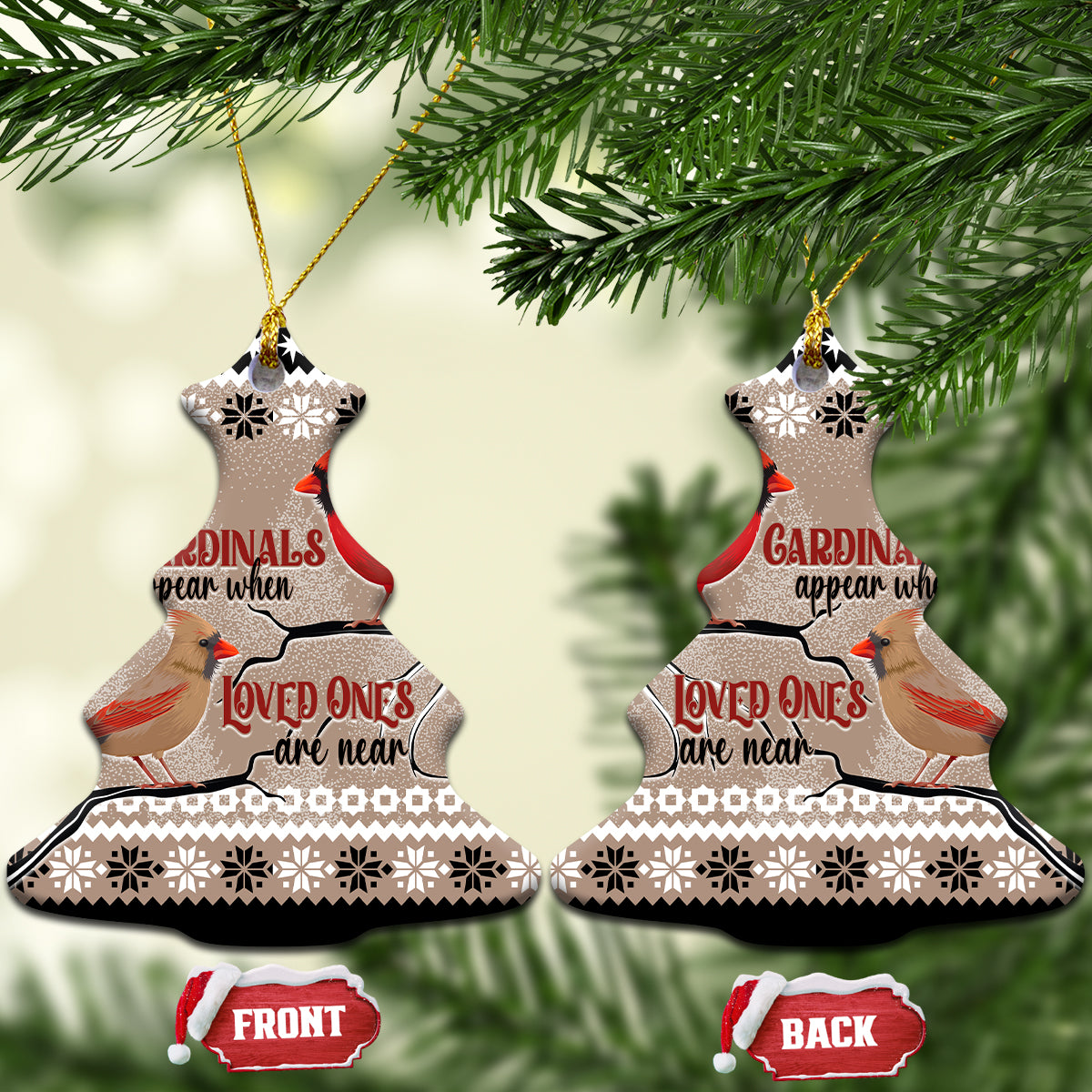 Christmas Cardinal Birds Ceramic Ornament Cardinals Appear When Loved Ones Are Near LT7 - Wonder Print Shop