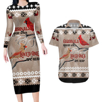Christmas Cardinal Birds Couples Matching Long Sleeve Bodycon Dress and Hawaiian Shirt Cardinals Appear When Loved Ones Are Near LT7 - Wonder Print Shop