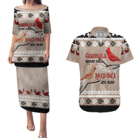 Christmas Cardinal Birds Couples Matching Puletasi Dress and Hawaiian Shirt Cardinals Appear When Loved Ones Are Near LT7 - Wonder Print Shop